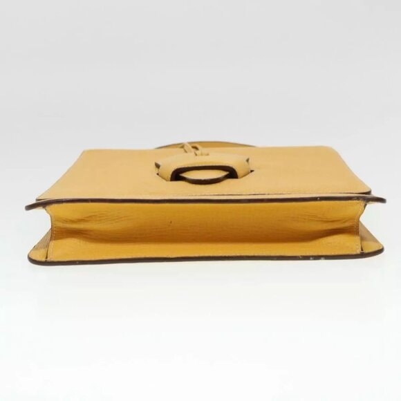 LOEWE Barcelona Hand Bag Leather 2way Yellow - Picture 6 of 15